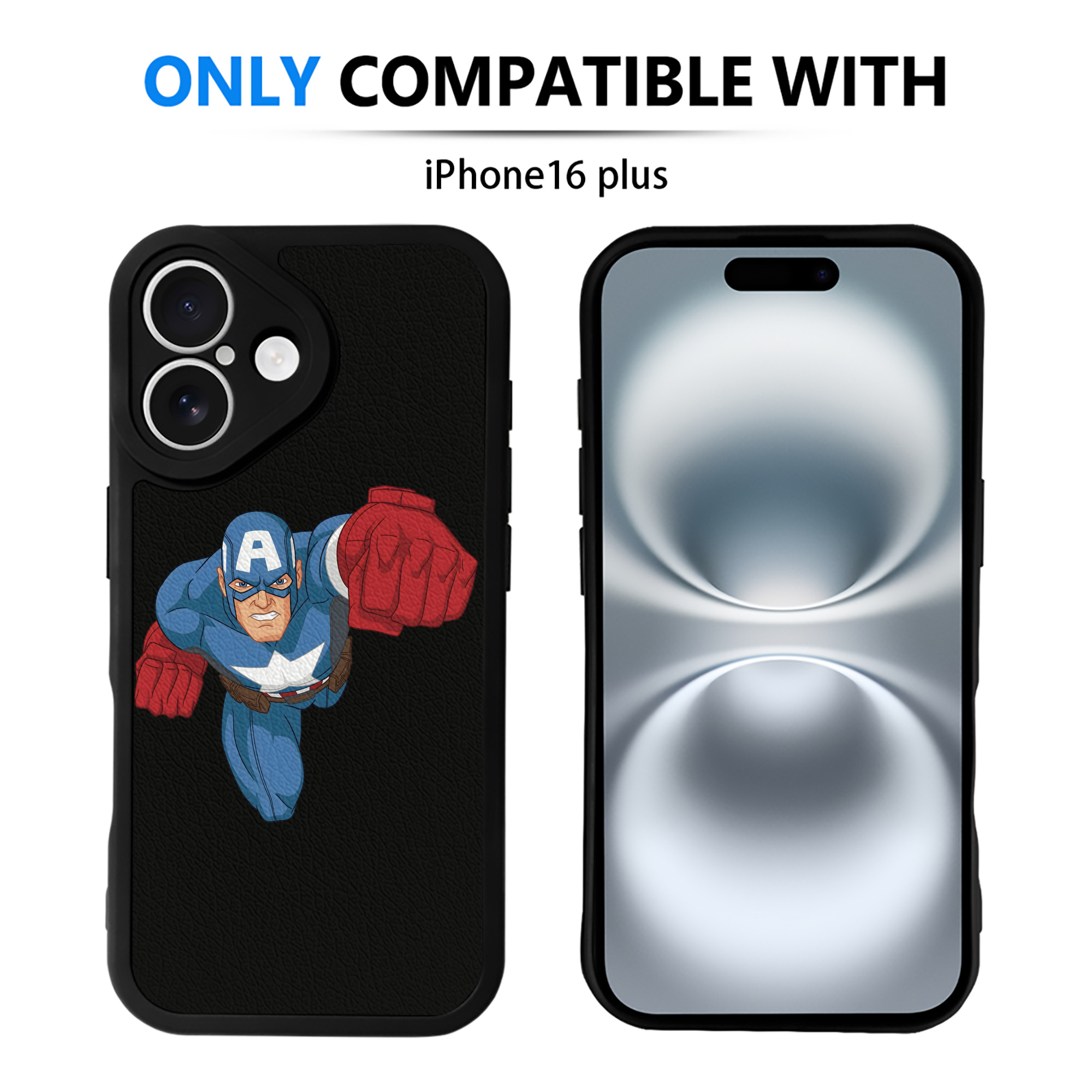 （画像用） アベンジャーズ The Avengers 【iPhone 16シリーズ対応】シリコンスマホケース（レザー調） 材質：シリコン